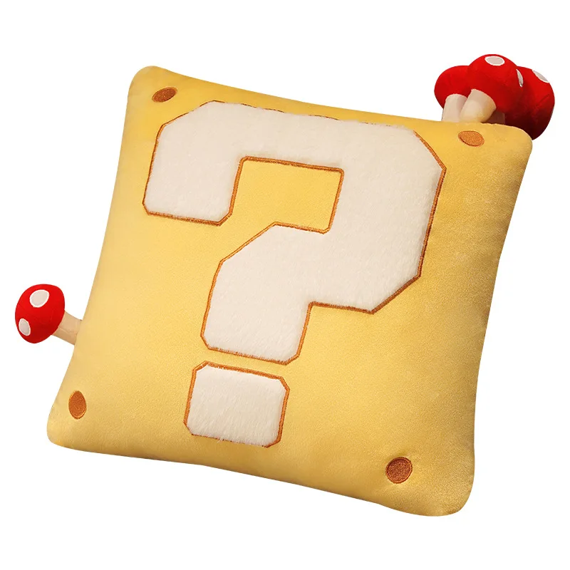 

Soft Question Mark Pillows Plush Stuffed Soft Fluffy Blind Box Mushroom Toys Creative Seat Cushion Sofa Decor Mat Room Boy Gift