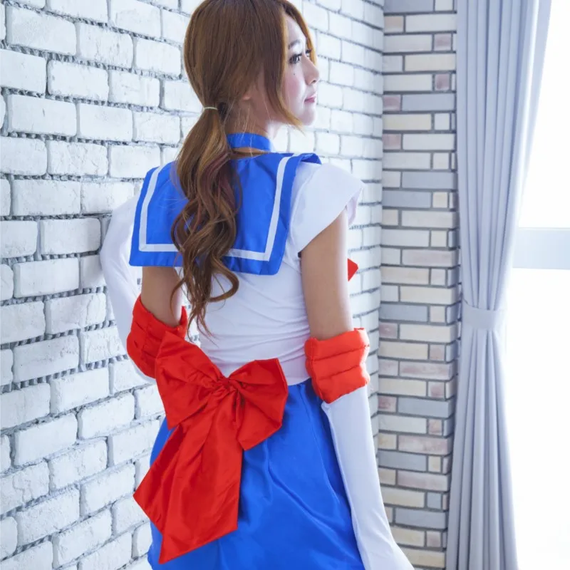 Anime Seemann Cosplay Kostüm Mond Tsukino Usagi Uniform Kleid Outfits Cosplay gelbe Perücke Halloween Karneval Party Frauen Set