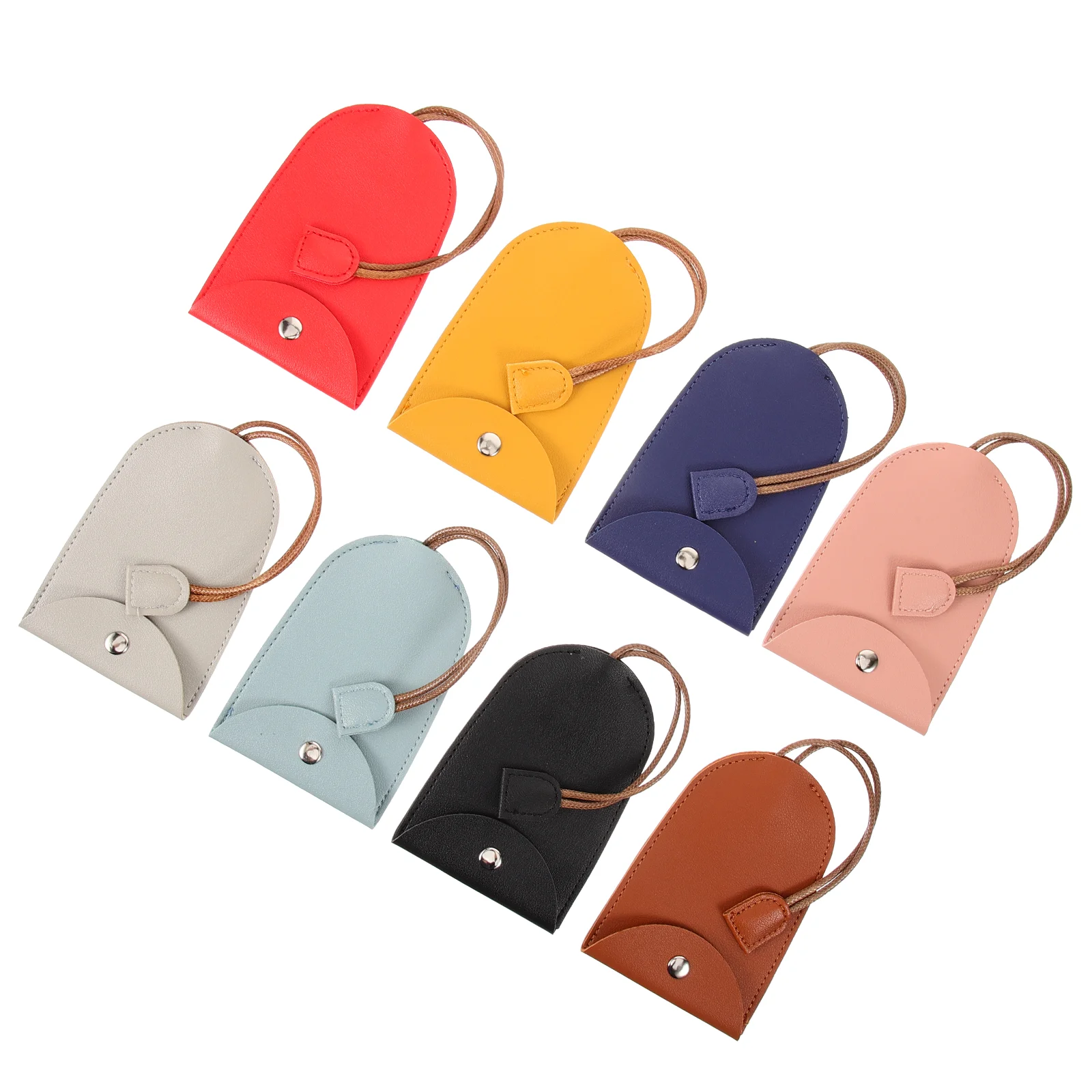 8 Pcs Pull Out Cute Car Key Case Pull-out Keychain Bag for Keys Protective Holder