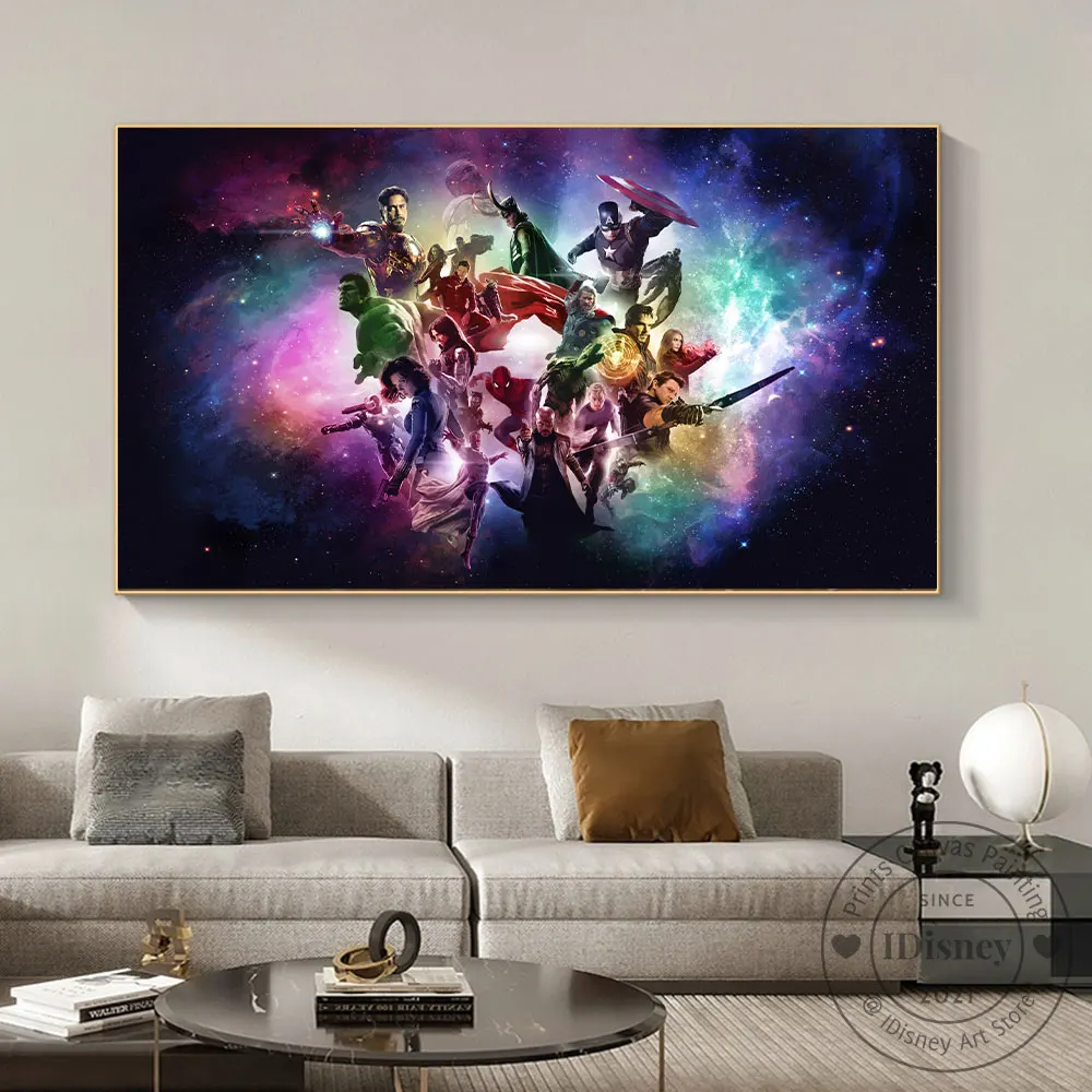 Marvel Superheros Poster Avengers Characters Prints Classic Wall Art Canvas Painting Disney HD Picture Home Decoration Best Gift