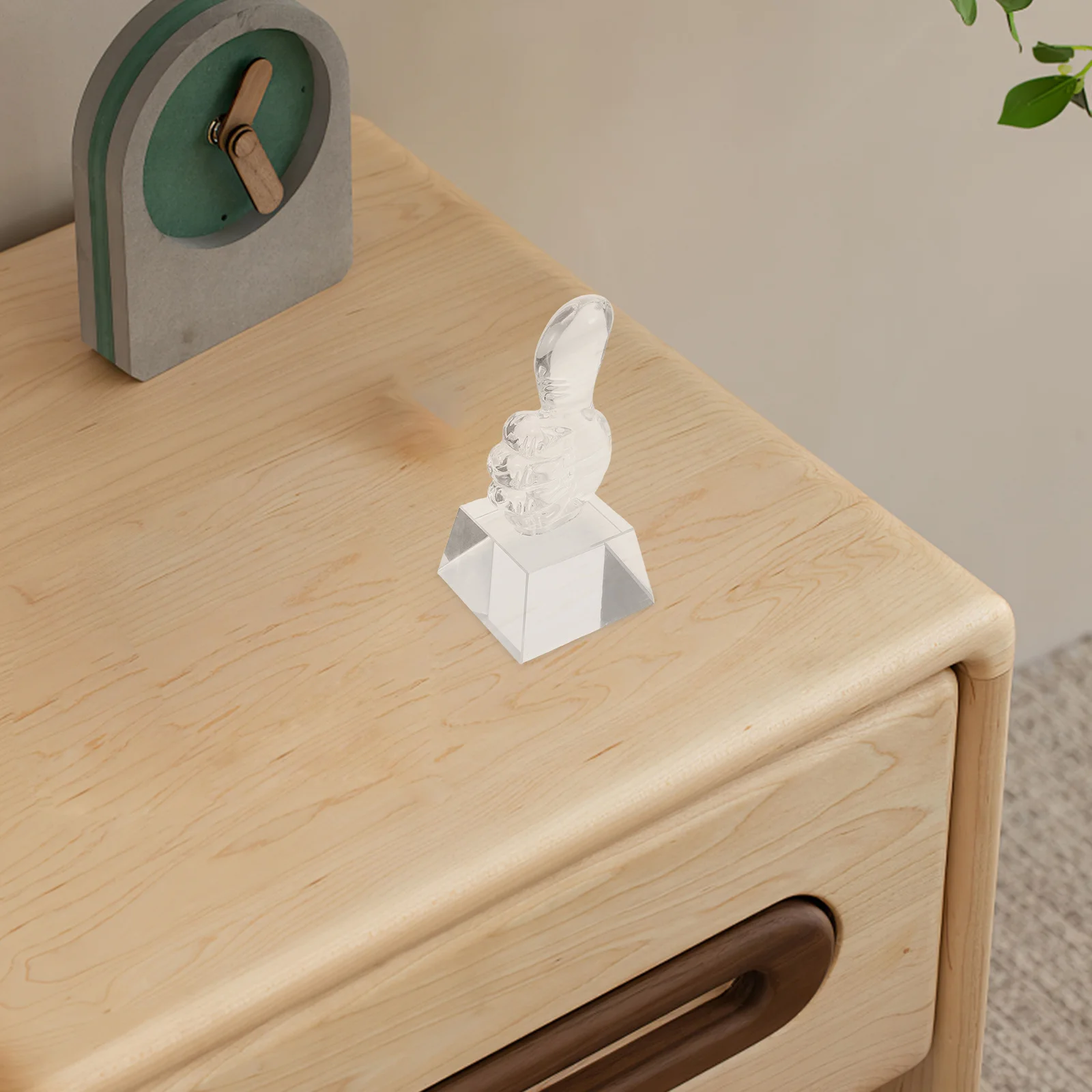 

Детский хрустальный трофей, мини-мультяшный дизайн, прочный кристалл, награда с большим пальцем вверх жестов для детей, приз конкурса, забавный декор трофея