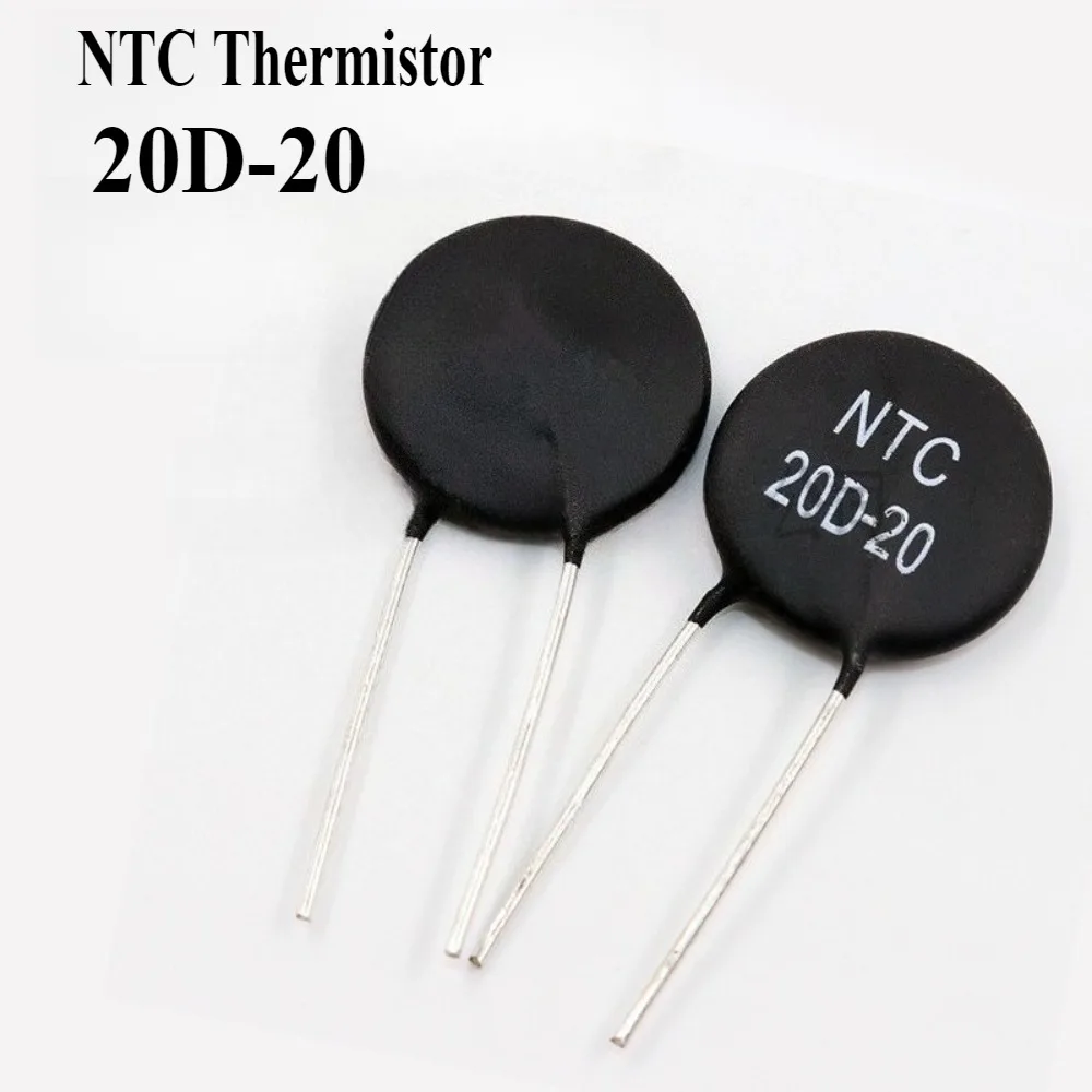 

NTC Thermistor 20D-20 10Pcs 20mm 20 Ohm Inrush Current Limiter High Power Surge Suppressor For Power Supply Motor Starter Circui