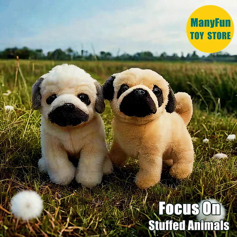 

Realistic Pug Dog Plush Toy, Mops Plushie, Lifelike Dutch Bulldog Stuffed Animals, Mastiff Simulation Doll Gift