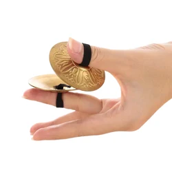 1Pair Copper Finger Cymbals Small Finger Cymbals Belly Dancing Mini Cymbals Musical Instrument Saucers Belly Dance Accessories