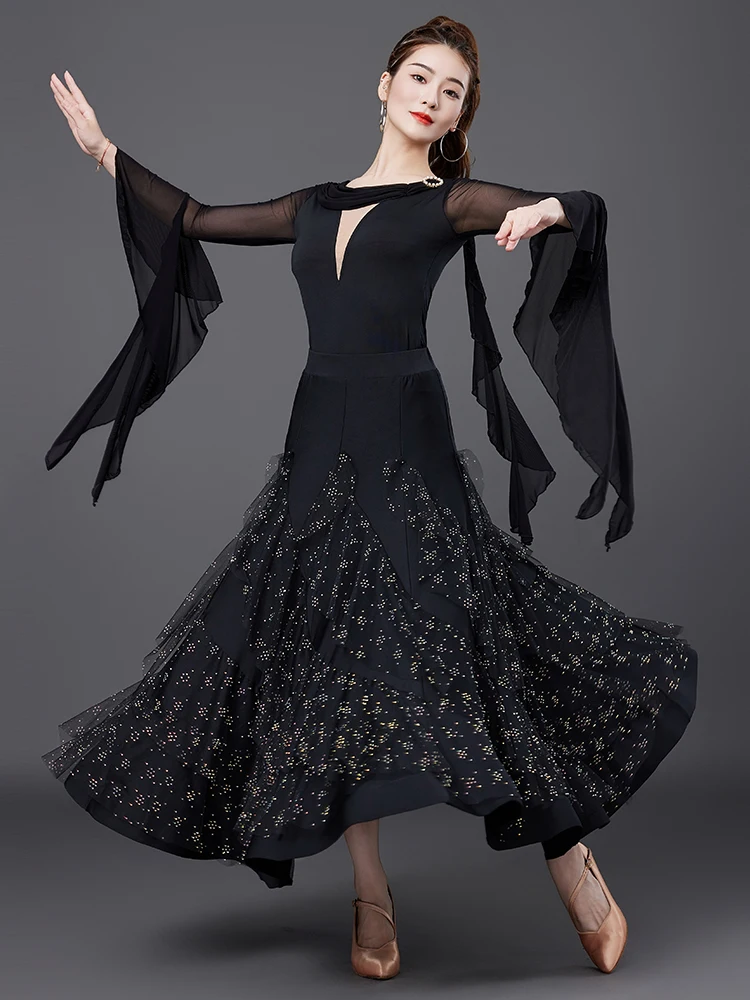 2025 neue Moderne Tanzkostüme Weibliche Erwachsene Moderne Walzer Ballsaal Top Dance Performance Rock Ly5238/ly6057