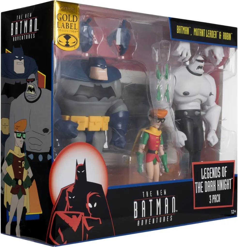 McFarlane Toys - DC Direct - New Batman Adventures 3pk - Batman, Mutant Leader, and Robin (Legends of The Dark Knight)