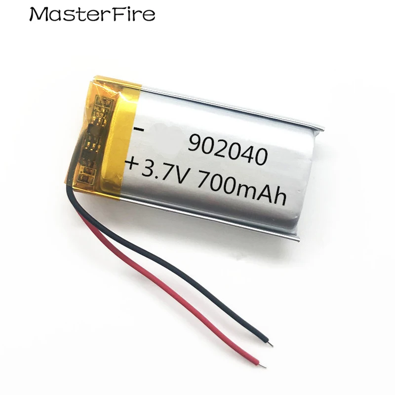 

3.7V 700mah Rechargeable Lithium Polymer Battery 902040 for Massager Hydrator Oximeter Electric Toothbrush Camera Batteries Cell