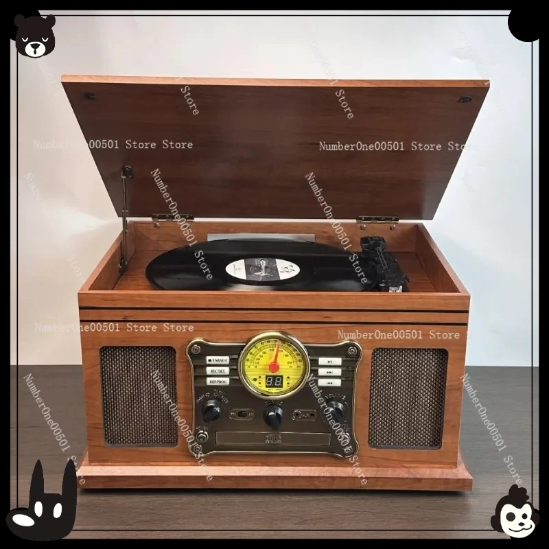 High quality retro vinyl record player classical phonograph cd player disc player stereo home desktop