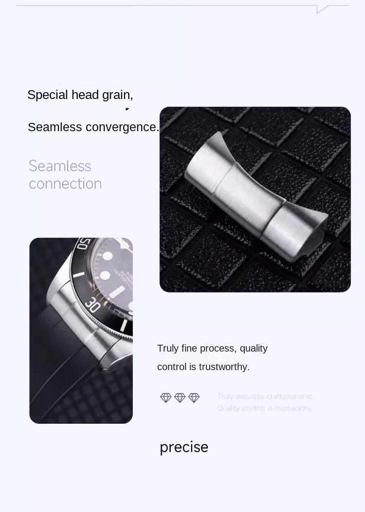 Correa de reloj de goma de 20mm, 21mm y 22mm para Tudor Black Bay 39mm 1958 BB58 Panda Pro, correa de reloj con escudo negro, pulsera Linker de extremo de acero