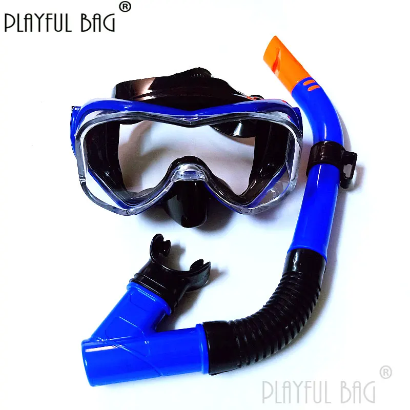 Large frame PC diving goggles semi-dry snorkel set swimming snorkeling mask Adult swimming gear E246