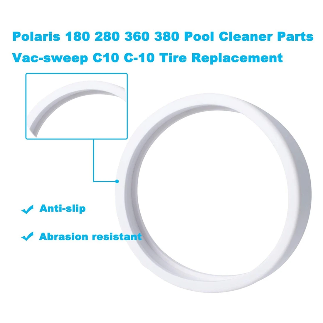 Zwembad Cleaner Kit Voor Polaris 180,280,Et, Inclusief C60/C-60 Lagers, C-10/C10 Band Voor Polaris 360/380,9-100-3105