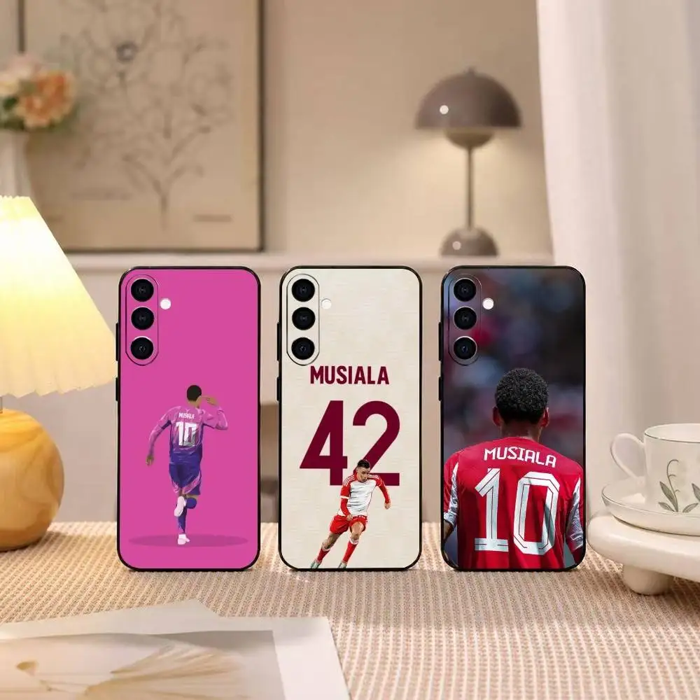 Football star Jamal Musiala gift  Phone Case Black Silicone Soft For Samsung Galaxy A73,A72,A71,A70,A53,A52,A51