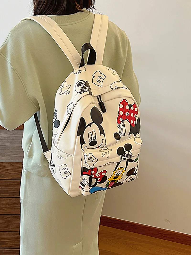 2024 Summer New Disney Backpack Cute Cartoon Mickey Backpack Student Trendy Large Capacity Fashion Travel Backpack