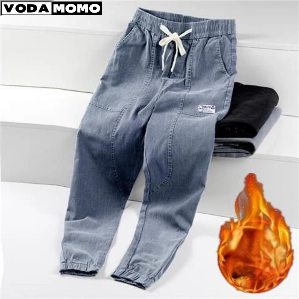 

2024 Cotton Jogger Pant Men Pants Harajuku Cargo Jeans Casual Harem Denim Korean Hip Hop Sweatpants Male Trousers jeans y2k