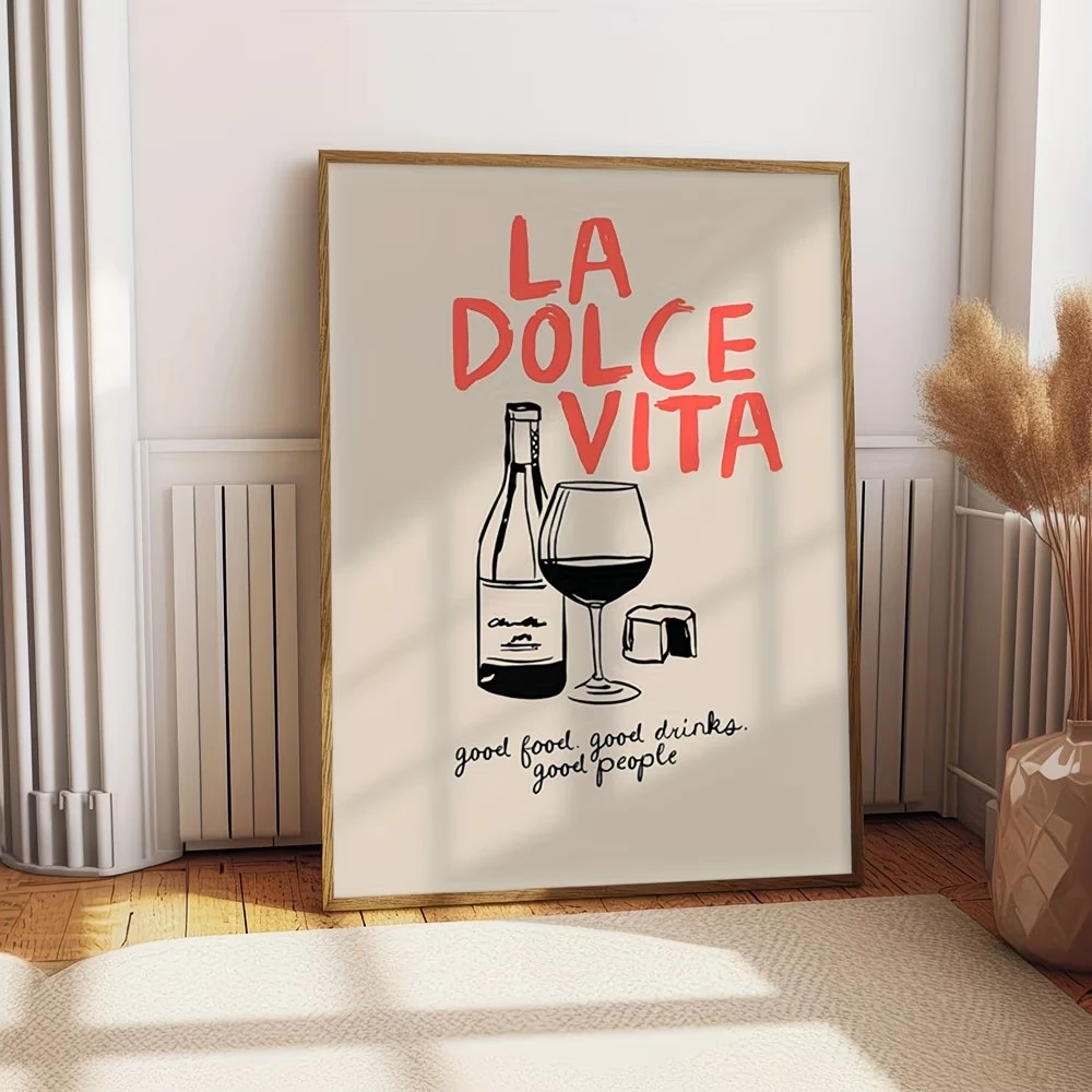 Modern Good Food Vibes Wall Art Print Canvas Painting Poster Picture For Living Room,Bedroom Home Decor