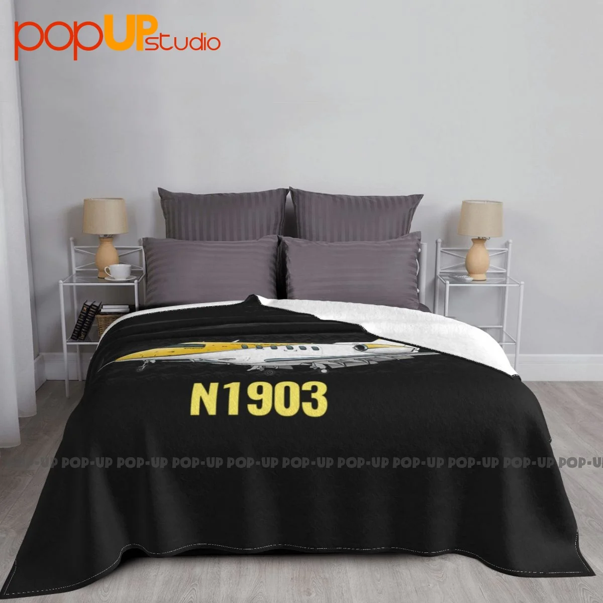 Pilatus Airplane Embroidered Blanket Warmth New Style High-Grade Bedding Supply Home Decotation