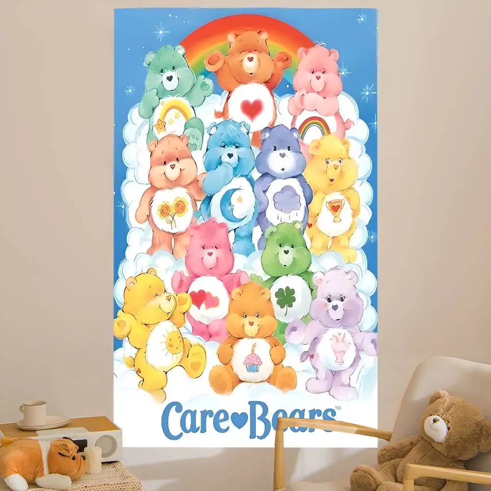 Children Characters C-Care B-Bears Colorful Tapestry Wall Hanging Bohemian Wall Tapestries Mandala Wall Hanging Sheets
