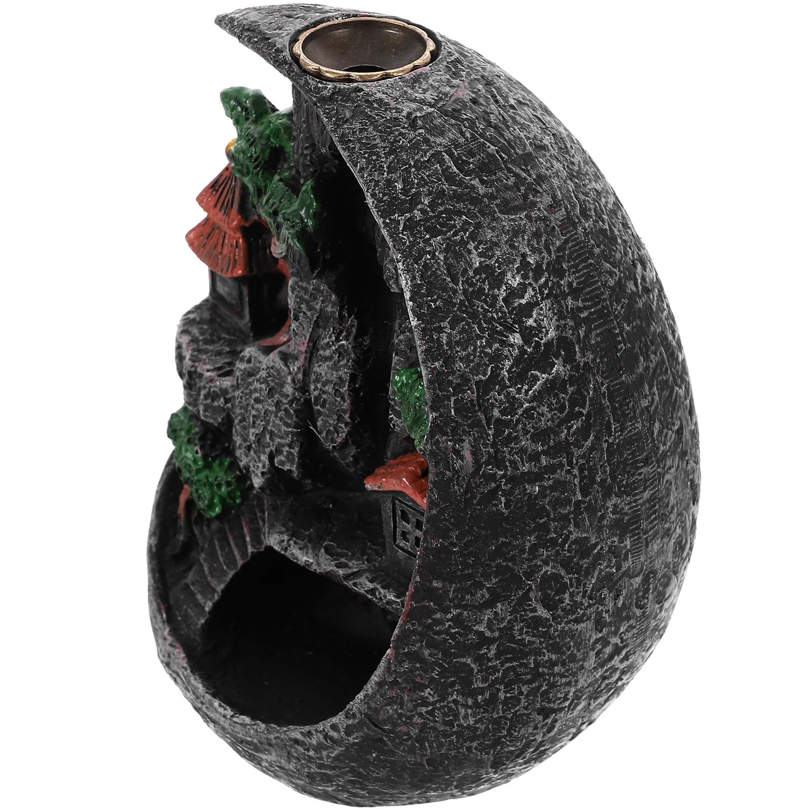 

Backflow Incense Burner Resin Waterfall Aroma Censer Home Decor Backflow Incense Burner