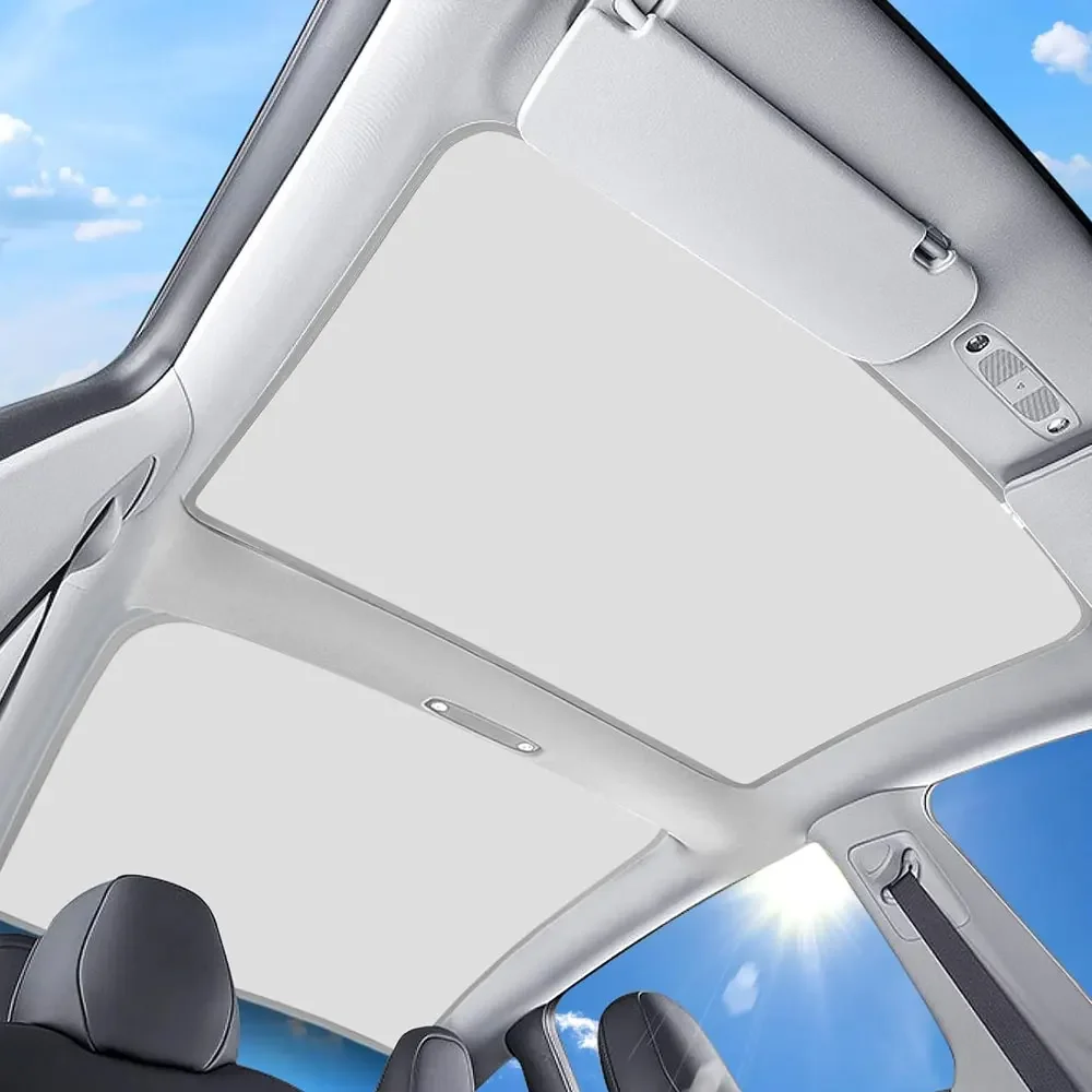 

Sun Shades For Tesla Model 3 2023 Upgrade Ice Cloth Buckle Sun Pare Front Rear Sunroof Skylight Glass Roof Vehicle M3 Sun Vison