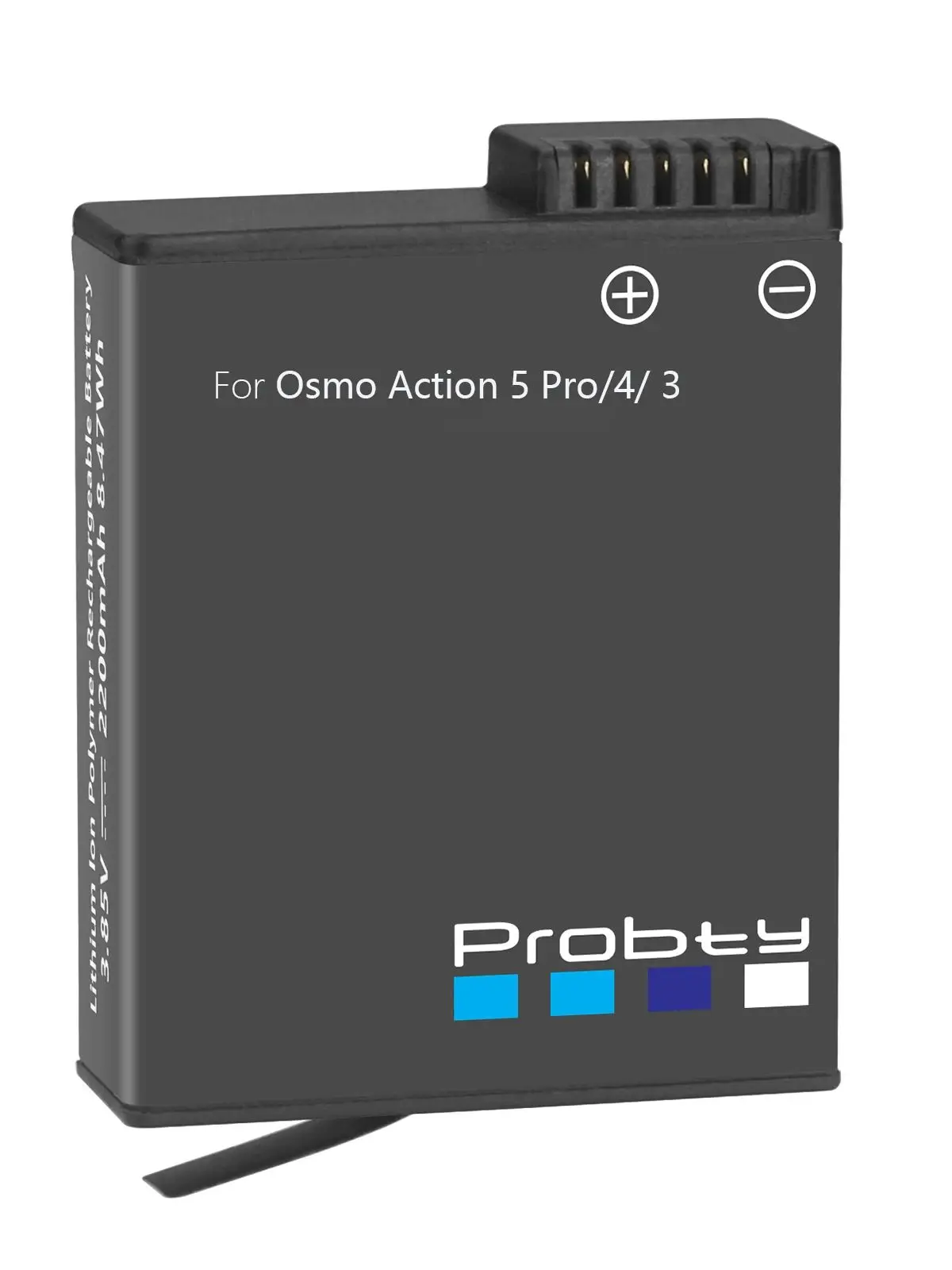 Probty 2200mAh Bateria Zamienna do DJI Osmo 360 Action 5 Pro/4/3, Ładowarka do Akcesoriów Kamer DJI 3/4/5Pro — 2