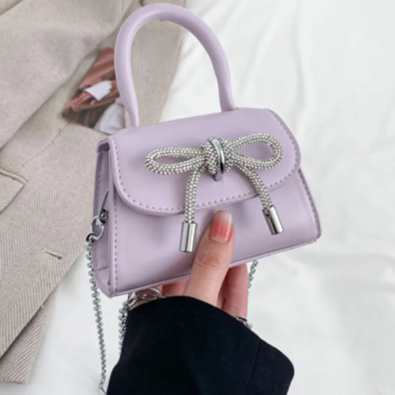 Bag Tie Shoulder Bow New Handheld Small Popular Chain Crossbody Casual Handbag For Woman High-Quality Messenger Versatile Luxury