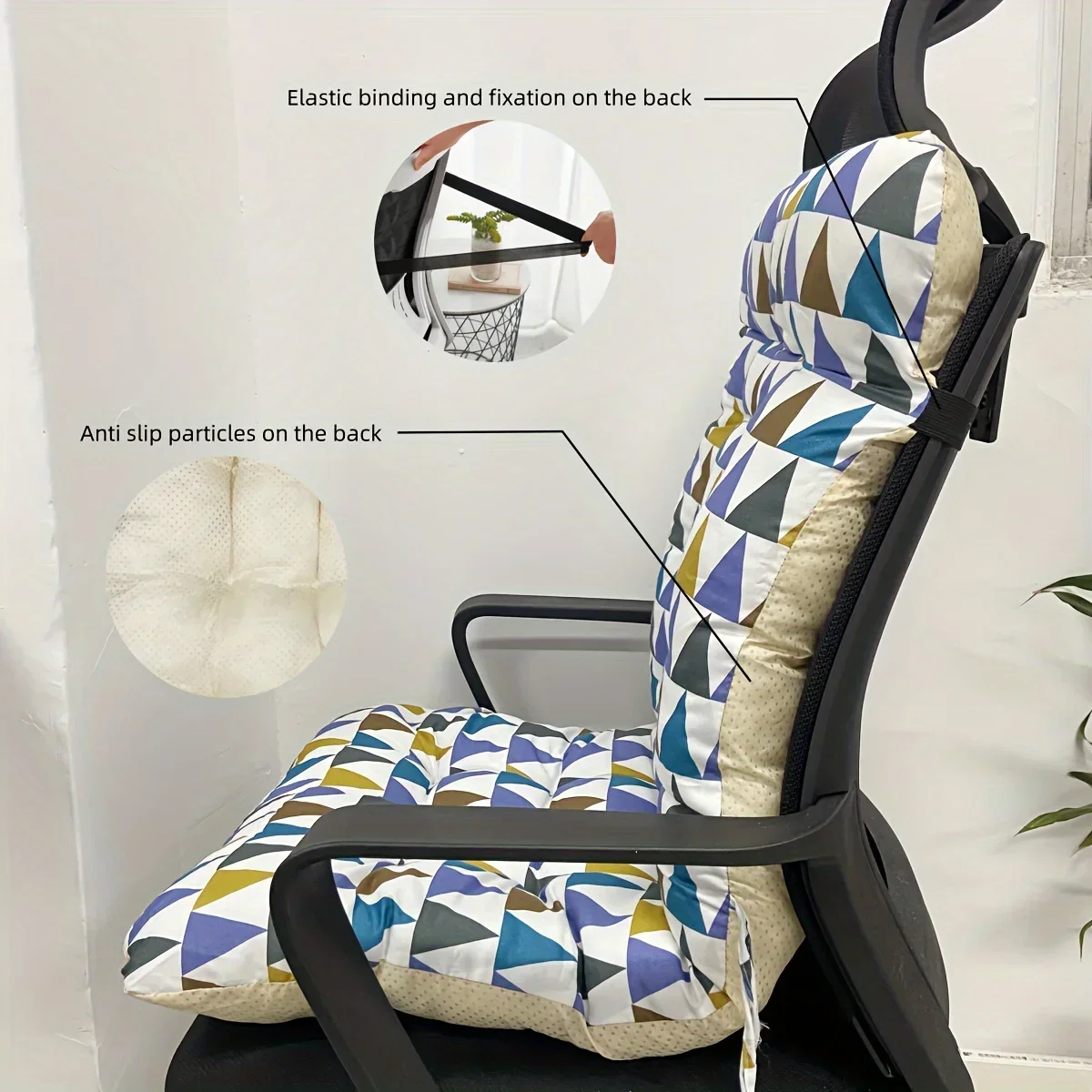 Ergonomic Office Chair Cushion with Integrated Backrest Support - Suitable for Multifunctional Use of Home and Car Seats