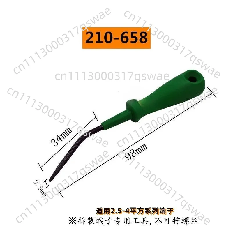 Short Bevel Elbow Angle Terminal Screwdriver with Spring Clamp