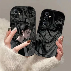 Anime Allen Attack On Titan 3D Wave Case For Xiaomi Redmi 13C 12 12C 10 10C 9 9C A1 A2 K50 Note 13 12 11 10 Pro Plus 4G 5G Cover