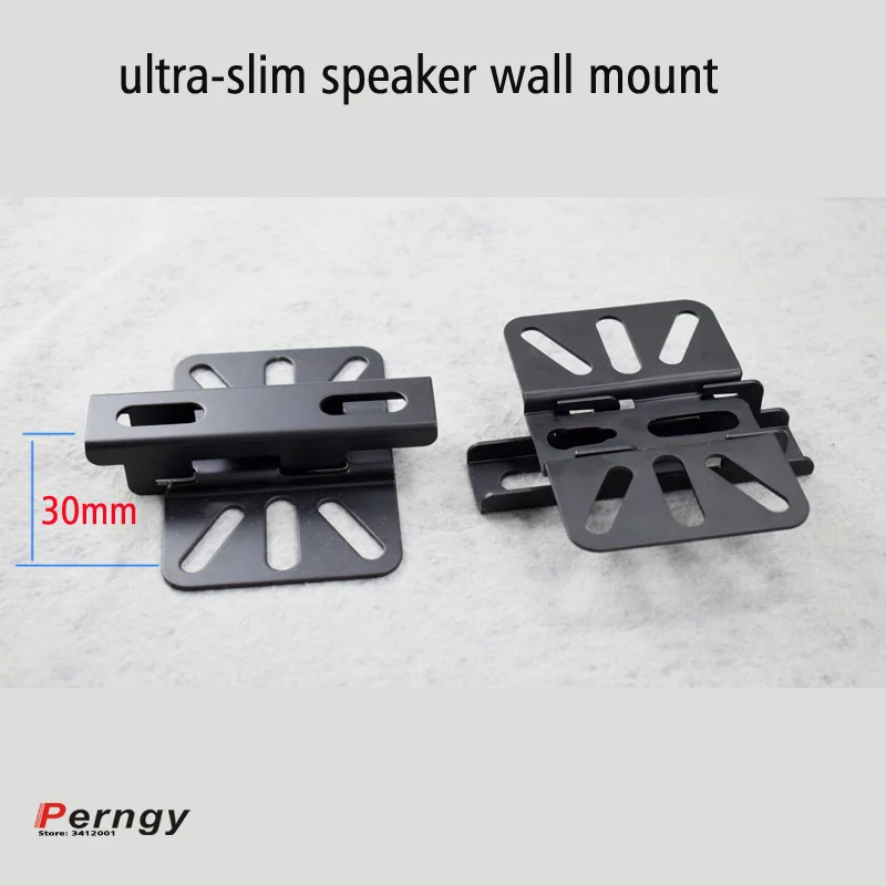 

(1 pair=2pcs) ultra-slim speaker wall mount 30mm Audio support steel 15kg load easy instal