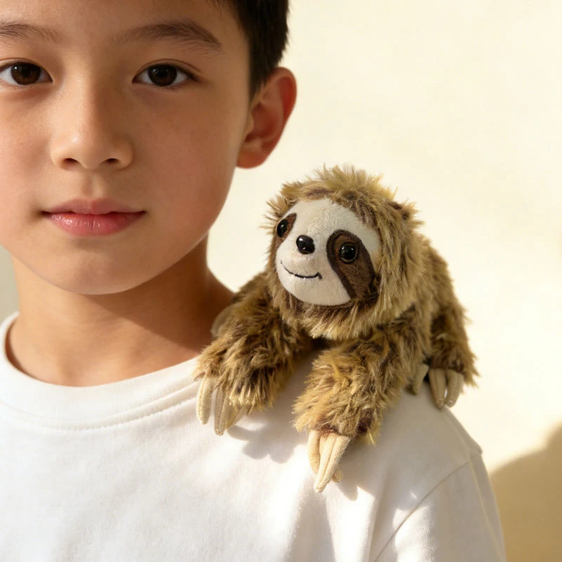 New Styles Magnetic Shoulder Sloth Frog Parrot Owl Plush Toys Lovely Squirrel Mouse Lemur Sea Eagle Plushie Doll Funny Gift view 5