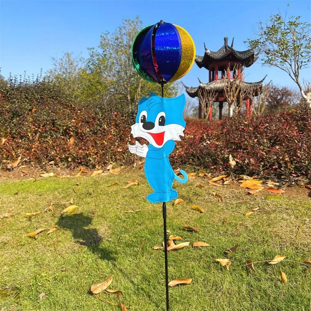 

Multistyles Dolphin Performance Top Ball 80cm Wind Spinner Gifts Colorful Windmill PVC Outdoor Grounding Decoration Windmill