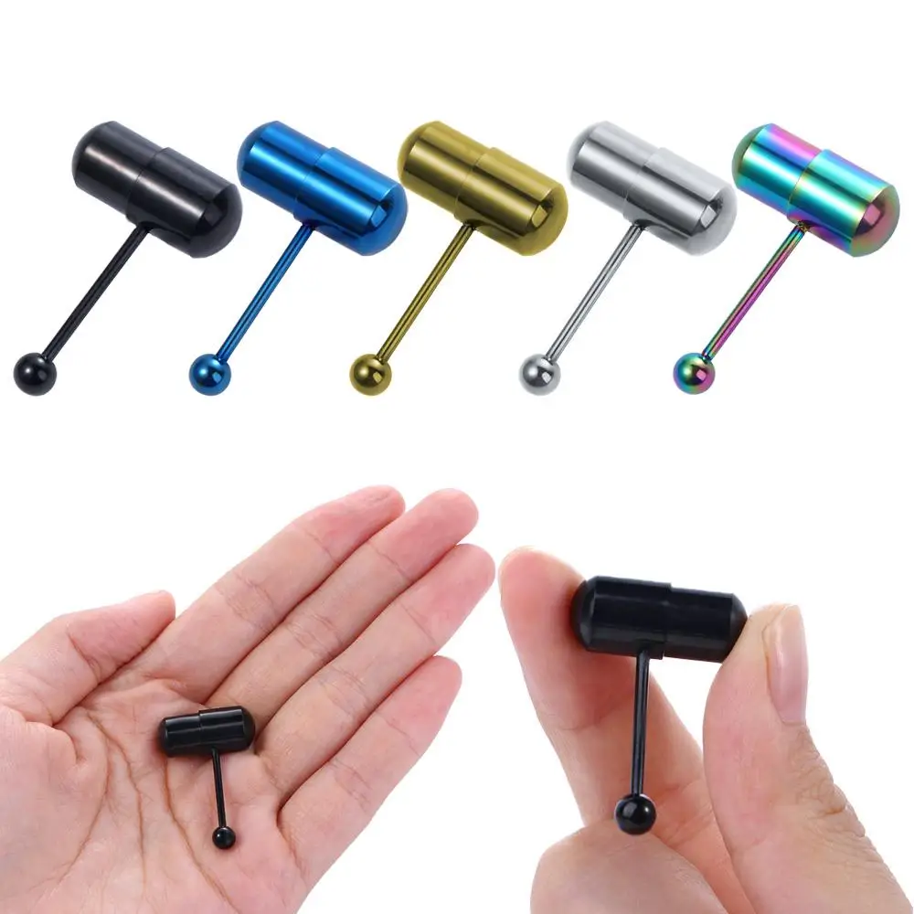 Vibrating Barbell Stainless Steel Vibration Tongue Stud Vibrating Tongue Nail Tongue Ring Body Jewelry Piercing Jewelry