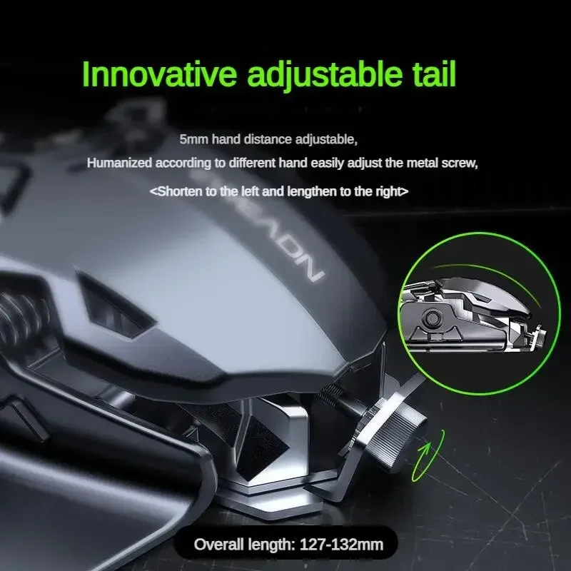 

Проводная игровая мышь EWEADN MK500, металлическая эргономичная конструкция, инновационная регулировка заднего крыла, аксессуары для игровых ноутбуков, киберспортивная игра/офис