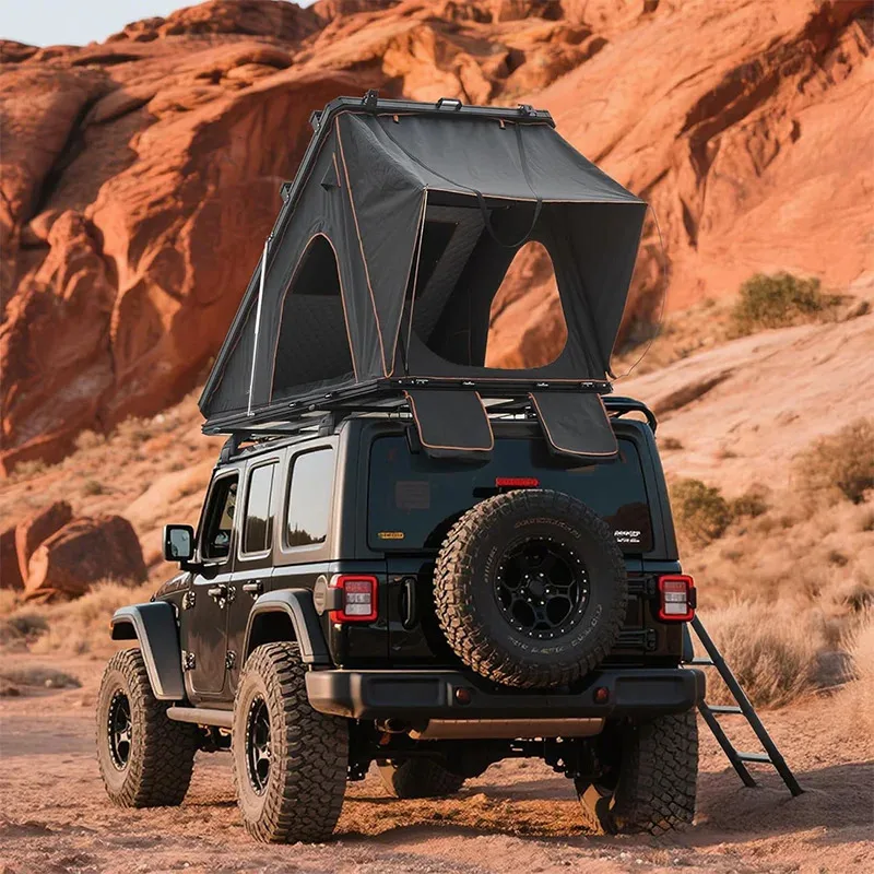 

Aluminum Triangle 3 Person Rooftop Hard Shell Pop up Waterproof HardShell Roof Top Tent Truck Car SUV Vannaturehik