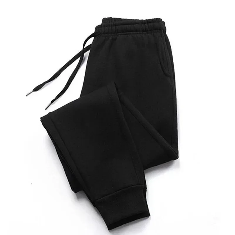 New Plus Size Men's Sweatpants 2XL 3XL Sportswear Elastic Waist Casual Baggy Pants Black Grey Cotton Joggers Male Loose Trousers