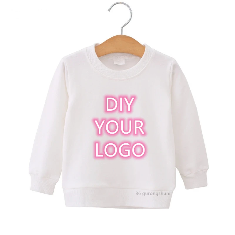 2022 Diy Customized Print Hoodie Your Own Design Logo/Picture Custom Kids Clothes Birthday Gift Long Sleeve Sweater