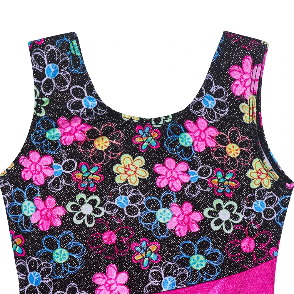 Girls Gymnastics Leotards Toddler Unitard Biketard Clothes Cute Kid Tumbling Dance Outfit Sleeveless Training Dancewear