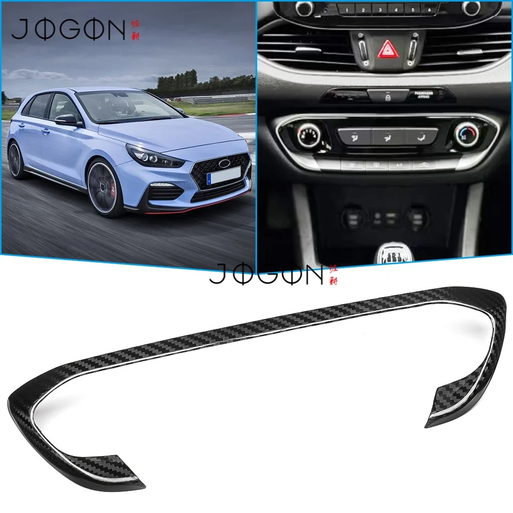 

For Hyundai I30 N 2020 2021 2022 2023 Carbon Car Interior Center Air Conditioning knob Vent Panel Cover Sticker Trim Accessories