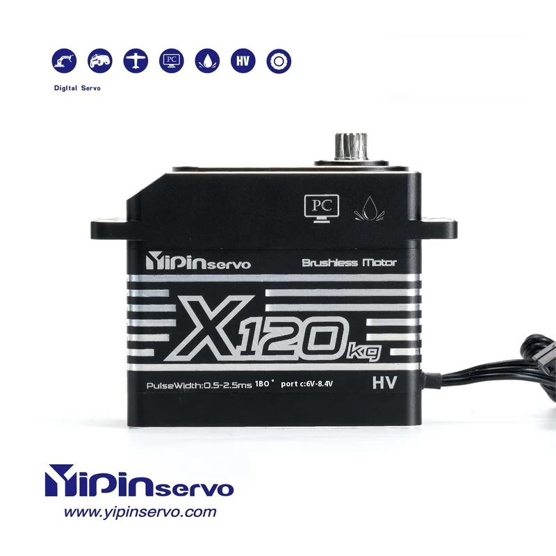 

RC GX Meritorious 120 кг магнитный водонепроницаемый бесщеточный сервопривод высокого напряжения с высоким крутящим моментом 1/5 автомобиля Bigfoot ARRMA SCX6