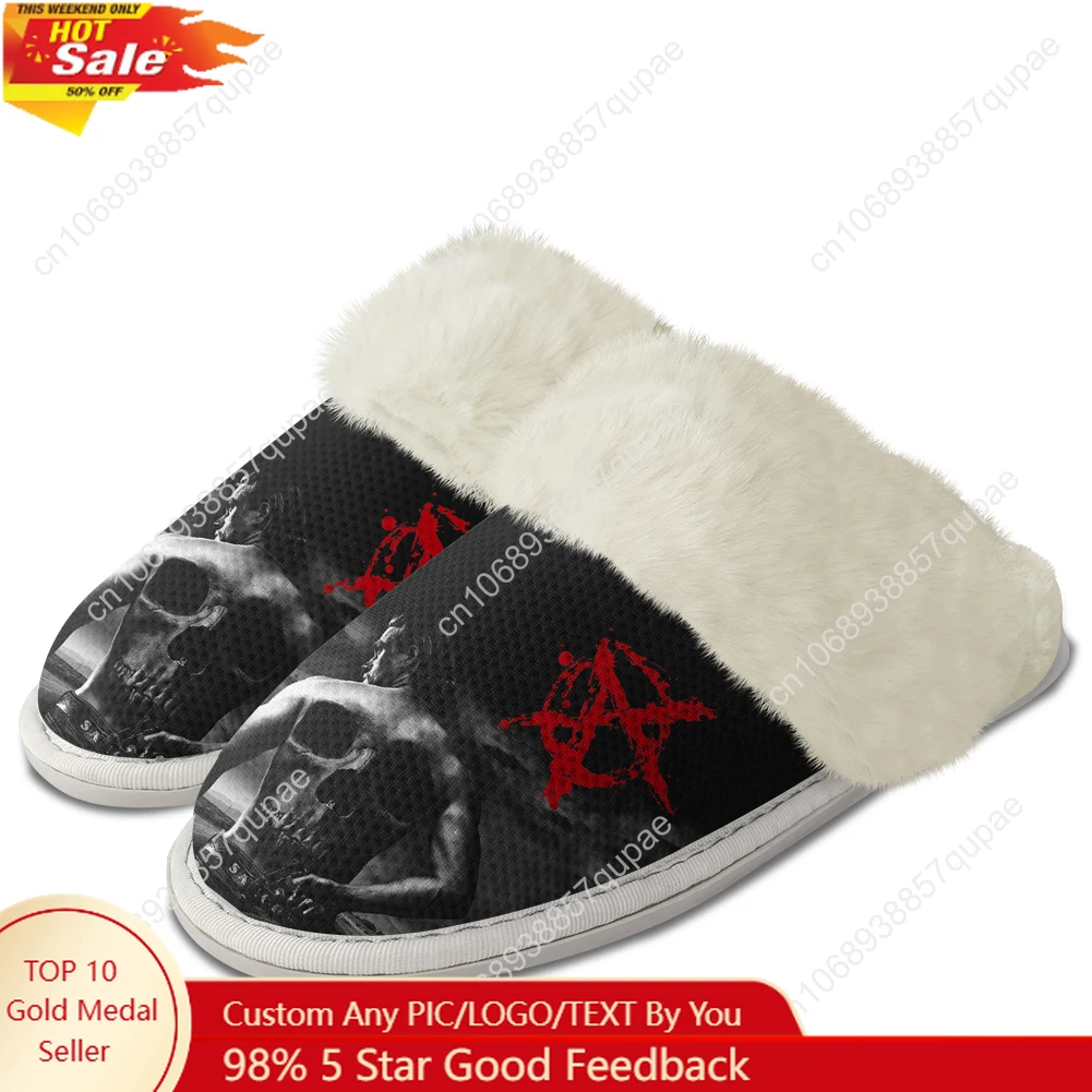 

Sons Of Anarchy SOA Plush Slippers Keep Warm Shoes Men Women Retro Cosplay Breathable Home Cotton Thermal Lightweight Slipper