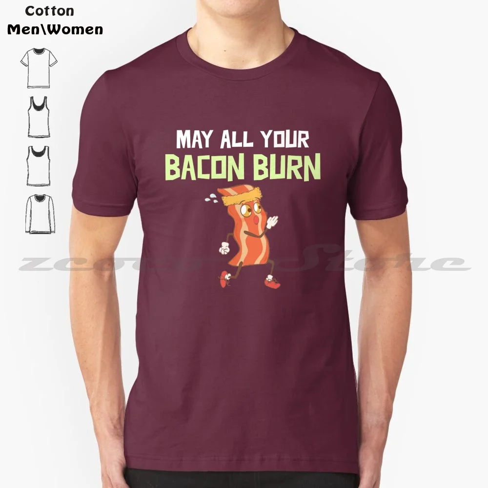 May All Your Bacon Burn Calcifer Quote Premium T-Shirt T-Shirt 100% Cotton Comfortable High-Quality May All Your Bacon Burn