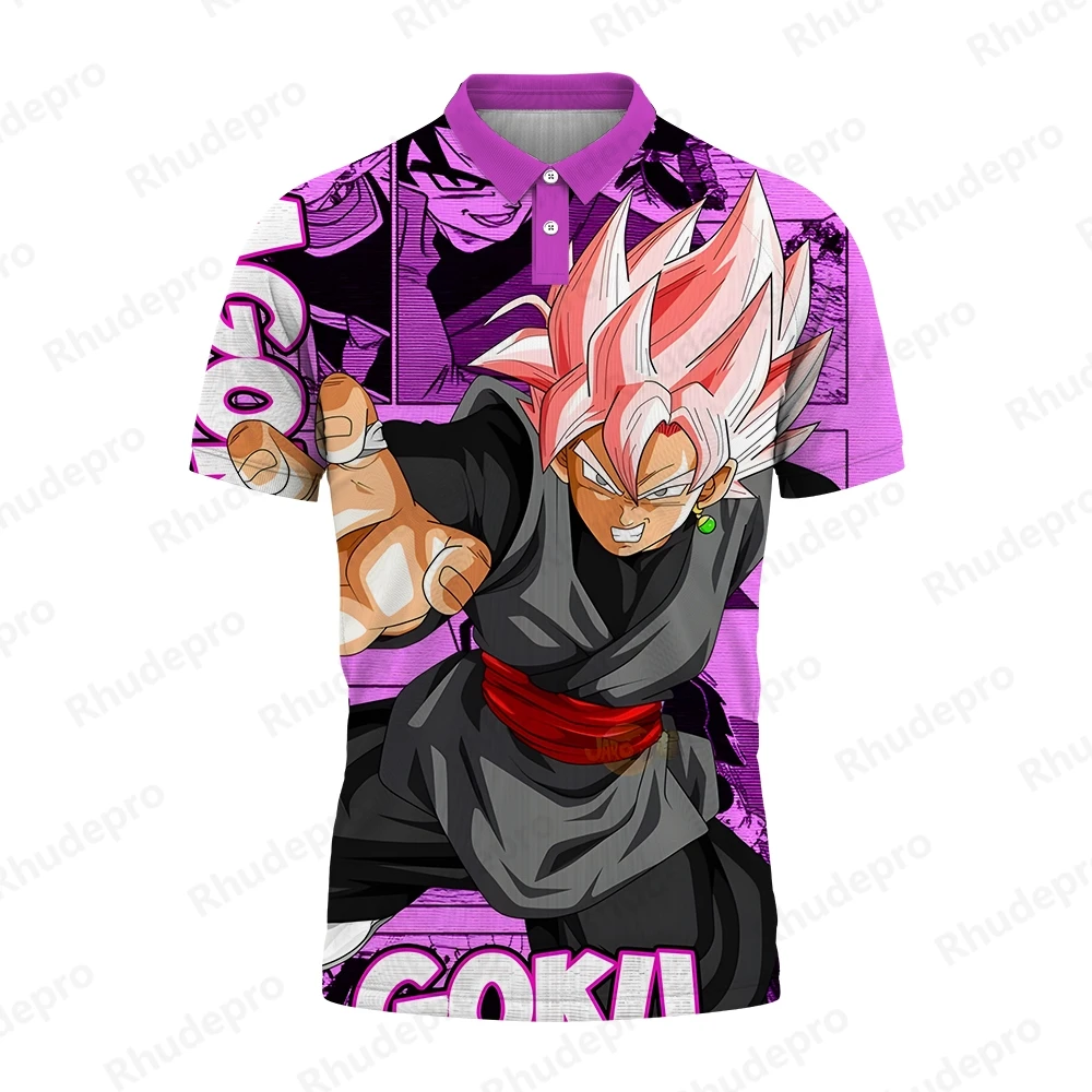 New Polo Shirt Men Japanese Anime Anime Goku Men's Children's Short Sleeve Shirts Cosplay Tops Vegeta Trend Clothing Streetwear