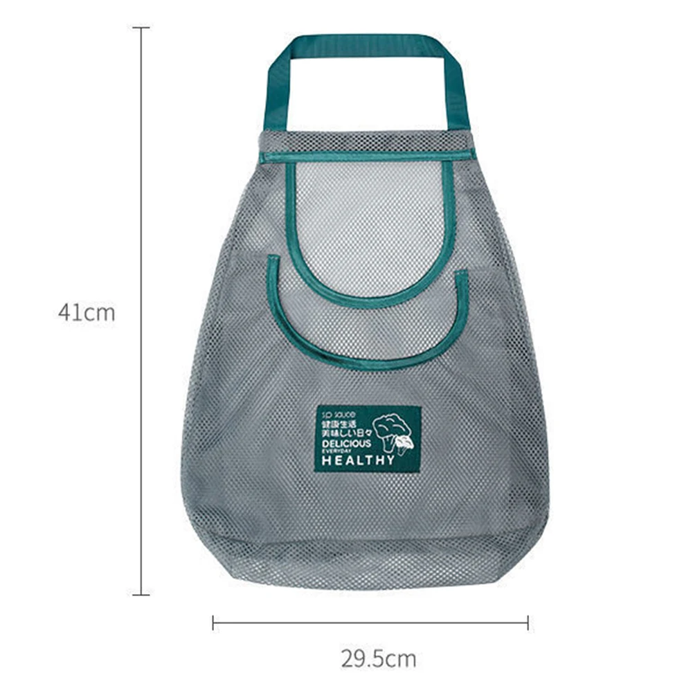 Fruit Vegetable Storage Bag Reusable Shopping Handbag Washable Eco Friendly Hollow Net Portable for Garlic Potatoes Onion view 6