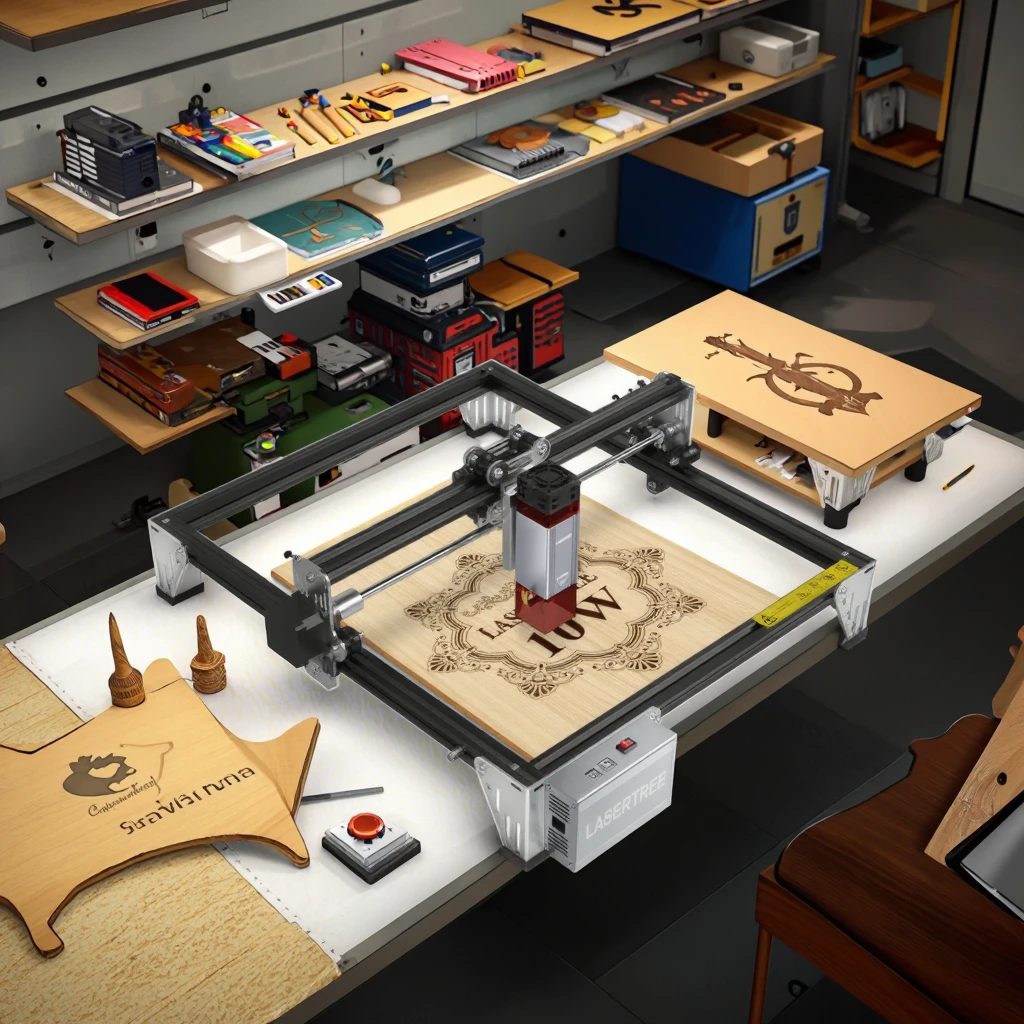 

LASER TREE K1 Mini Portable 10W High Speed Laser Wood Machine 300*300 Mm Desktop Diode Portable CNC Lazer Cutting Engraver