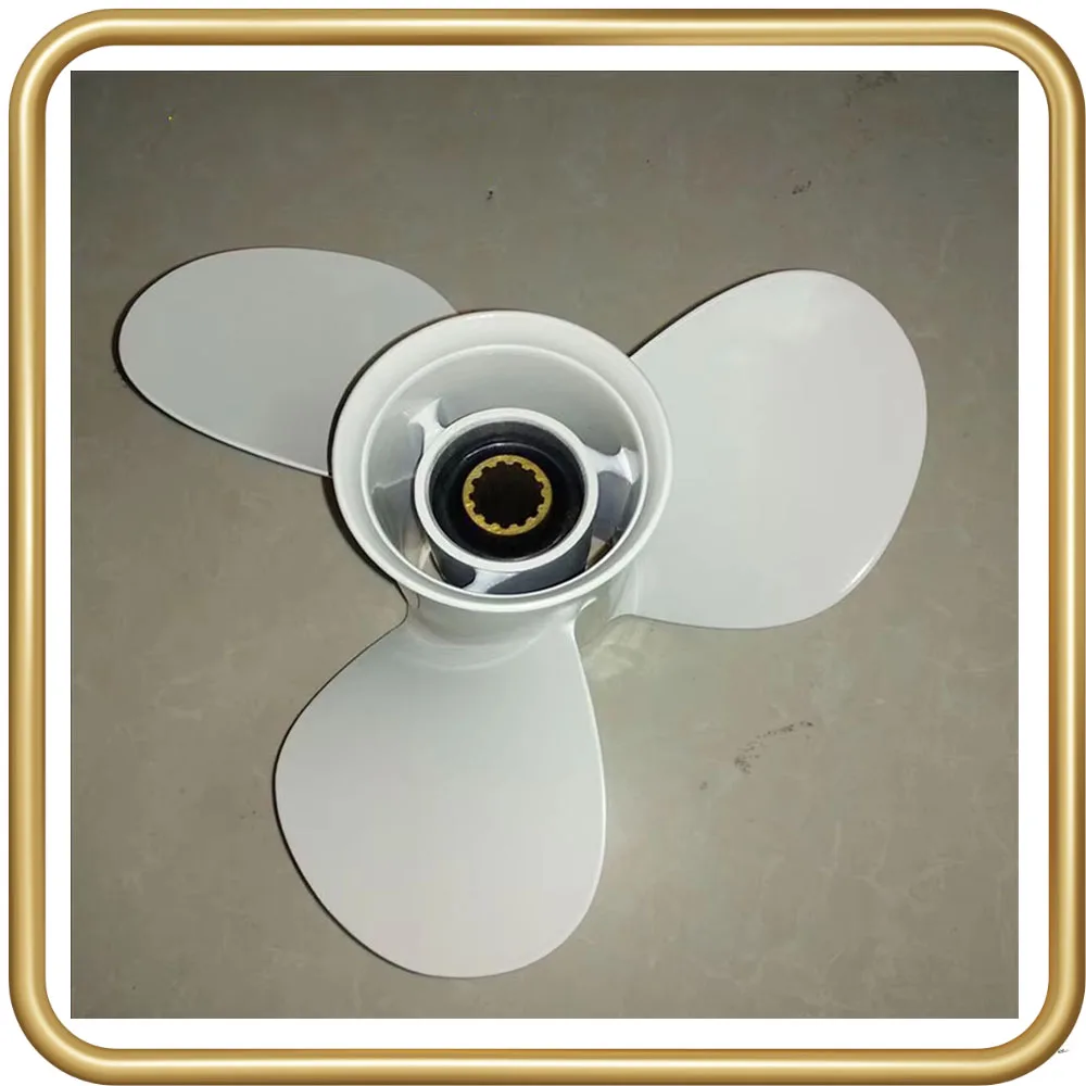 

Алюминиевый пропеллер с 13 зубьями для 2-тактных лодочных моторов Yamaha, Hidea, Parsun, Seehorse, Zhongfa мощностью 40-55 л.с.