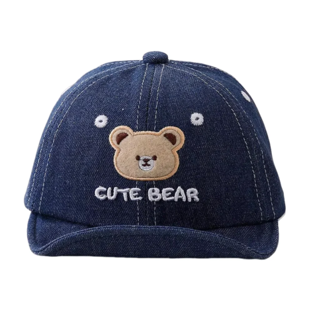 

Cartoon Bear Baby Baseball Hat Adjustable Soft-brim Baby Sun Visor Hat Comfortable Breathable Children Sports Hats Outdoor
