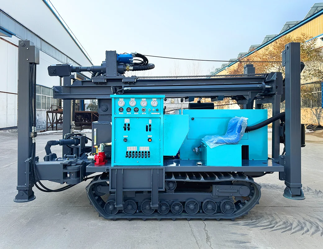 맞춤형 100m 200m 크롤러/휠 장착형 수중 시추기, 공기 압축기가 장착된 수중 시추 장비