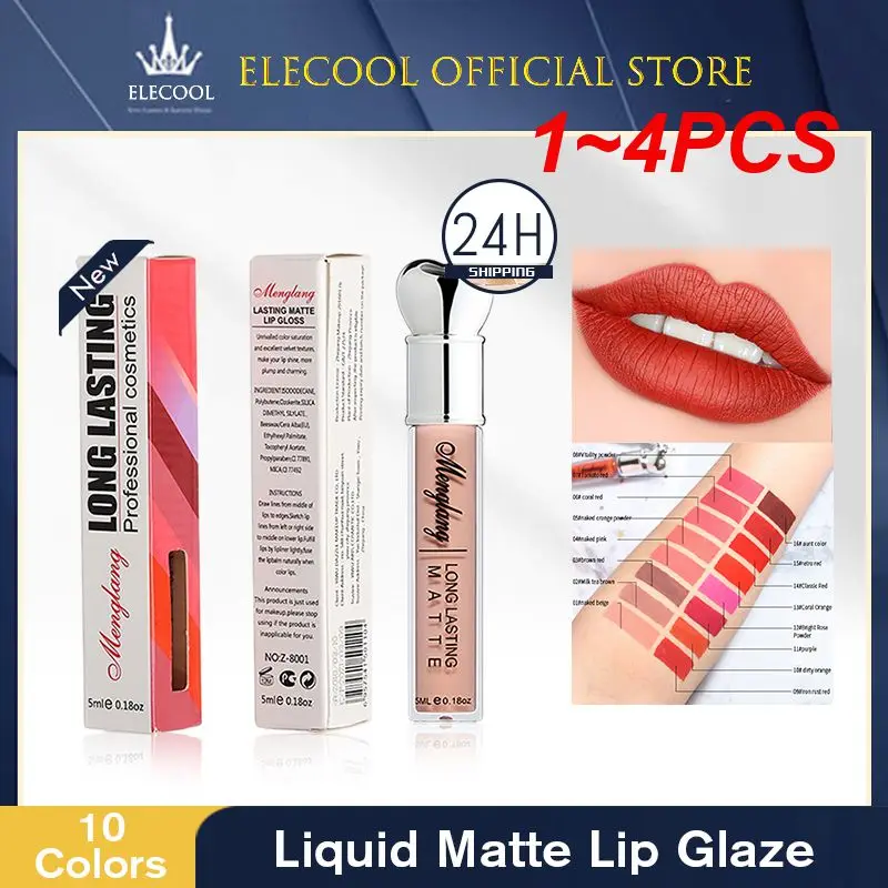 1~4PCS Cosmetic Liquid Waterproof Bestseller Cosmetic Liquid Red Lip Gloss Popular Rising Star Make Up Long Lasting Moisturizing