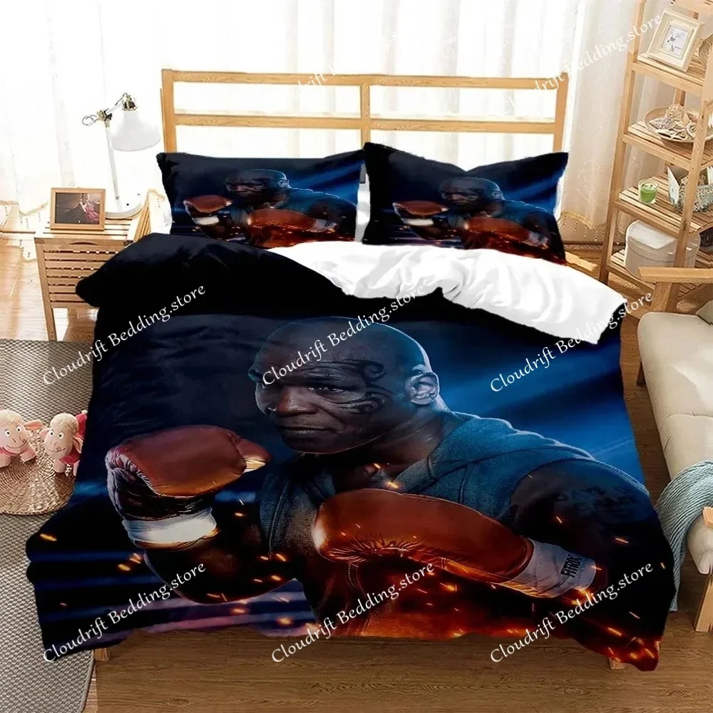 

Mike Tyson Boxing Champion Bedding Set Boys Girls Twin Queen Size Duvet Cover Pillowcase Bed Kids Adult Home Textileextile