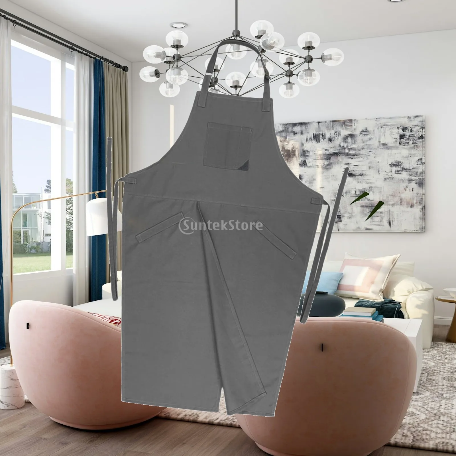 Breathable Split Leg Apron for Pottery Studio Ceramic Sculpture Painting Nylon Sweat Absorbing Dirt Resistant Comfortable